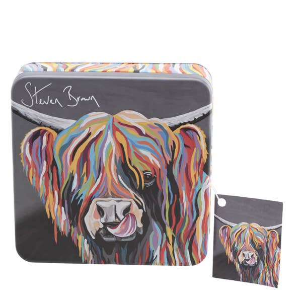 Gardiners Handmade Confectionery - Wholesale Fudge - Heather McCoo Vanilla Fudge Tin "Steven Brown Art" (Case/12)