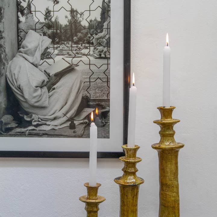 Tamegroute Ochre Candle Holder – 3 Sizes and other Purchase Wholesale unique candle holders. Free Returns & Net 60 Terms on Faire trending on Faire.