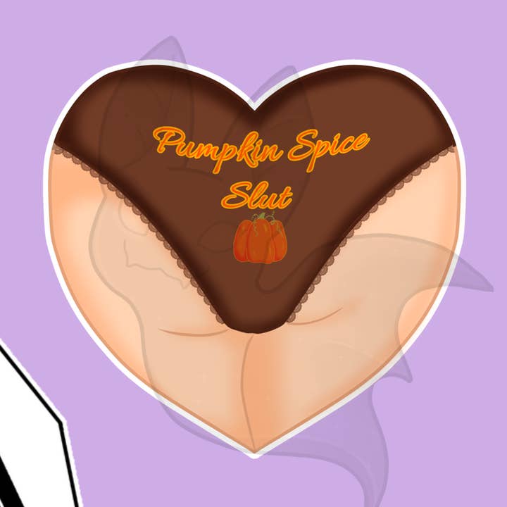 Adhesivo de vinilo Pumpkin Spice Slut Butt para venta al por mayor de EtherealBat Studios