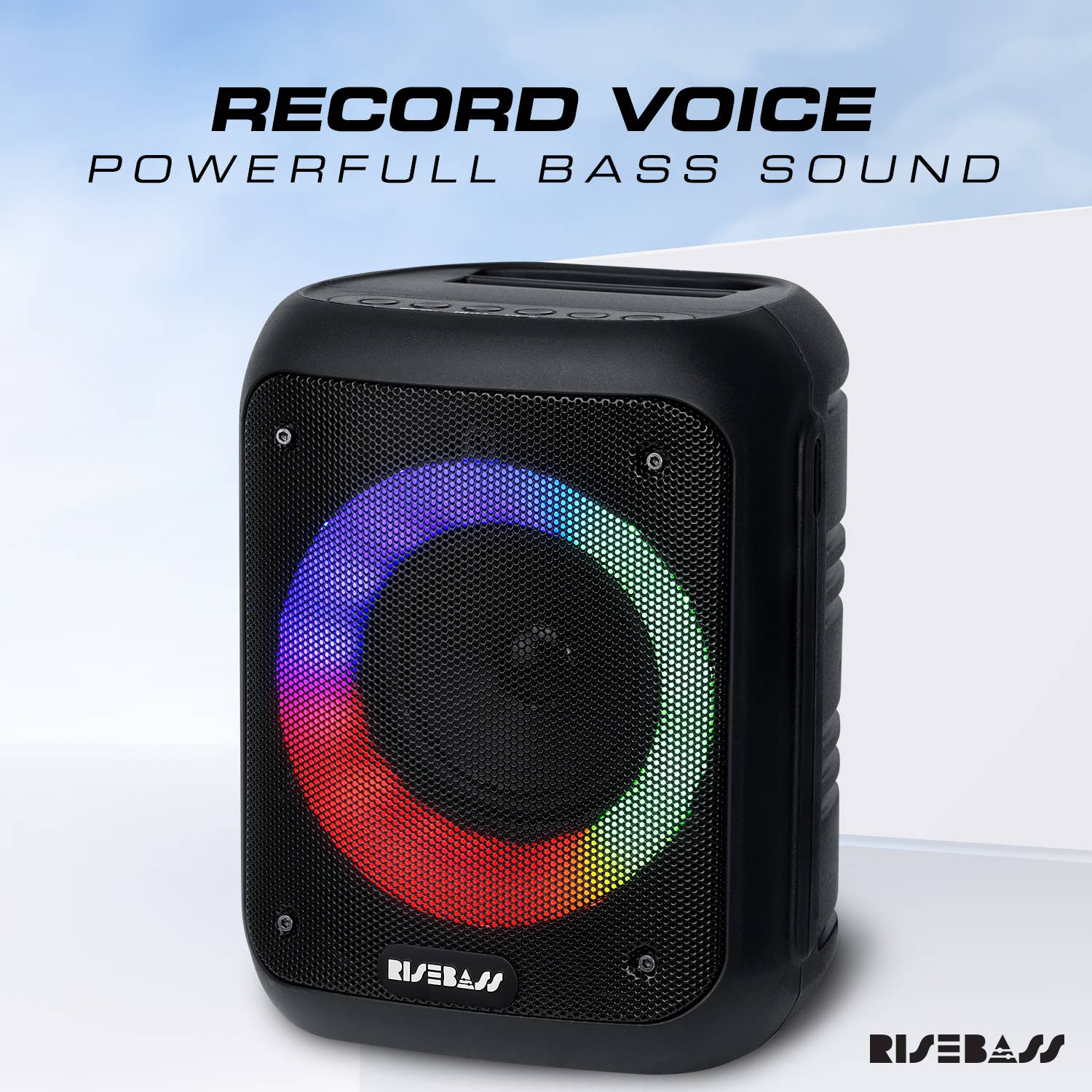 RISEBASS – wholesale Speakers – Risebass Portable Karaoke Machine with 2 Wireless Microphone5