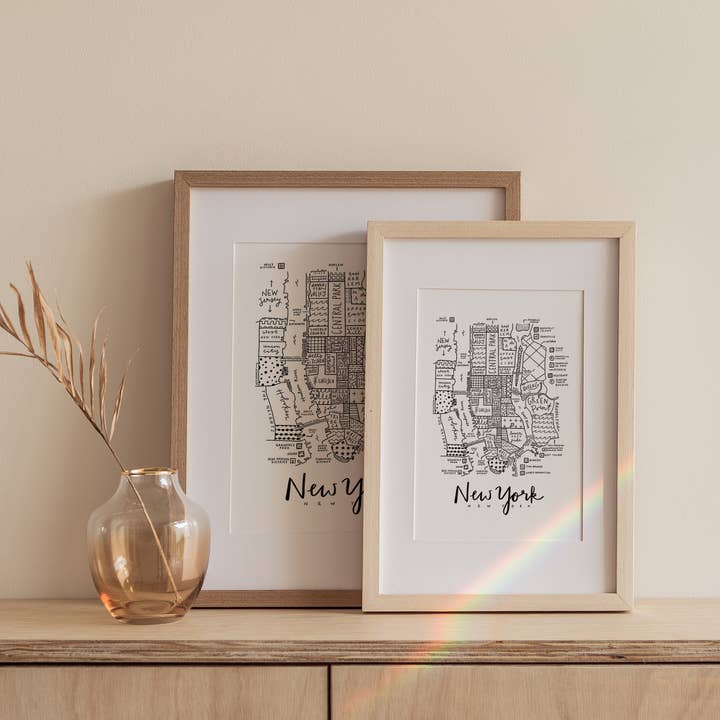 By Aleisha - Wholesale Art Print - New York City Neighborhood Map Print6