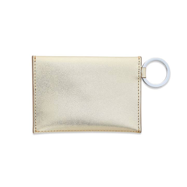 Oventure - Wholesale Wallet - Women's - Keychain Wallet: Gold/Silver Leather Envelope Card Case4