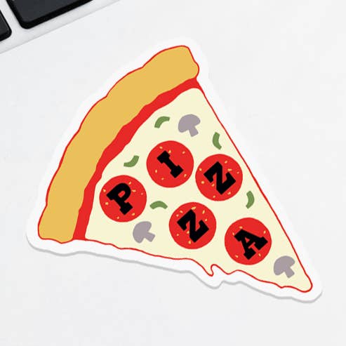 Rock Scissor Paper – wholesale Klistermärke – Pizzabit med pepperoni vinylklistermärke0