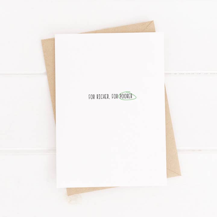 For Richer, For Poorer for wholesale by Party Napkins Co.