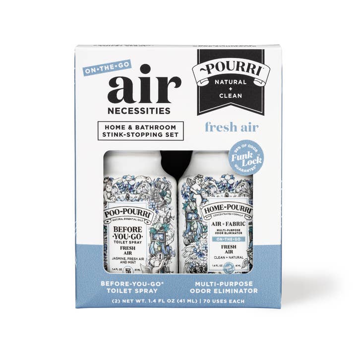 ~Pourri - Wholesale Air Freshener - ~Pourri Air Necessities Home + Bathroom Kit, Fresh Air 1.4oz