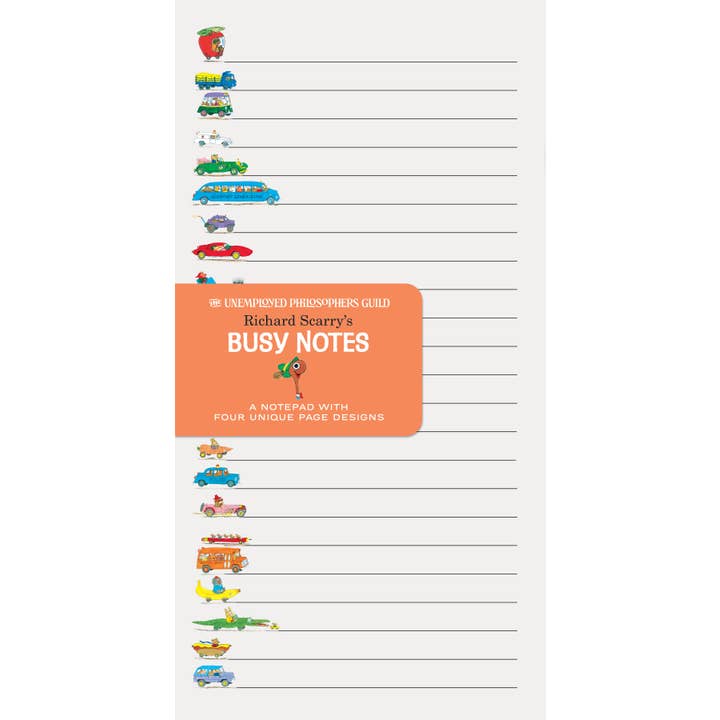 Richard Scarry Notepad for wholesale by Unemployed Philosophers Guild