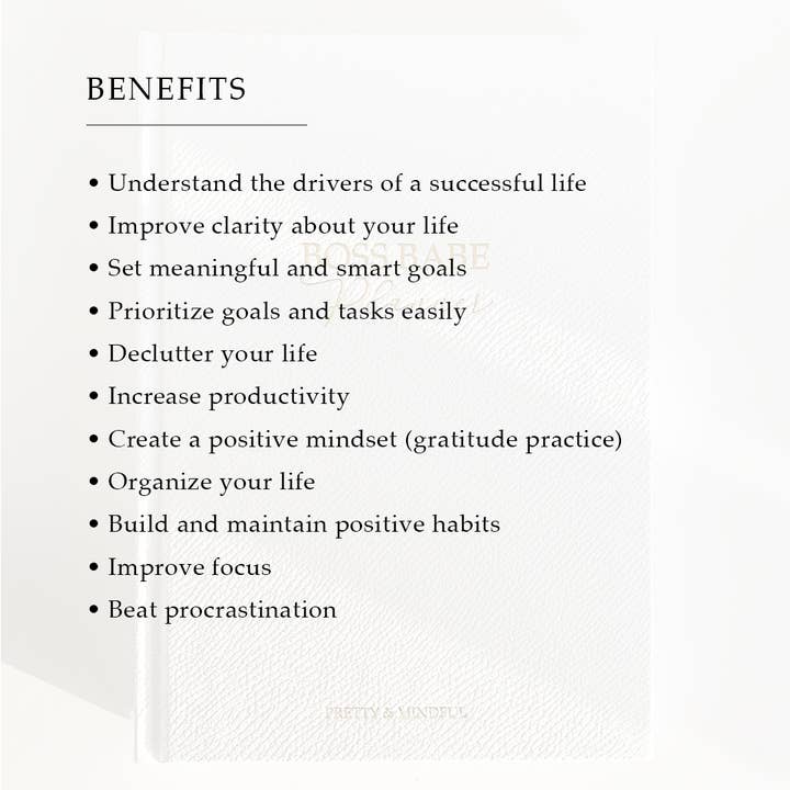 Pretty & Mindful - Wholesale Planner - Boss Babe Planner - Daily Planner for More Success - English13