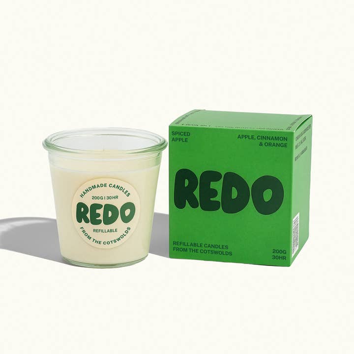 Spiced Apple I Vegetable Wax Candle I Stocking Filler for wholesale by Redo Candle Co