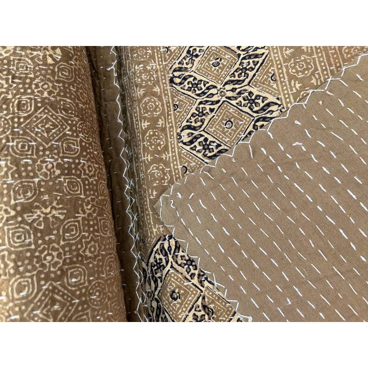 Bhawana Handicrafts - Wholesale Quilt - Indian Cotton Quilt Kantha Bedspread Blanket Bedding Quilts4