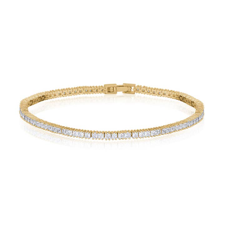 PRINCESS CUT TENNIS ANKLET for wholesale by Limlim Accessories Inc.