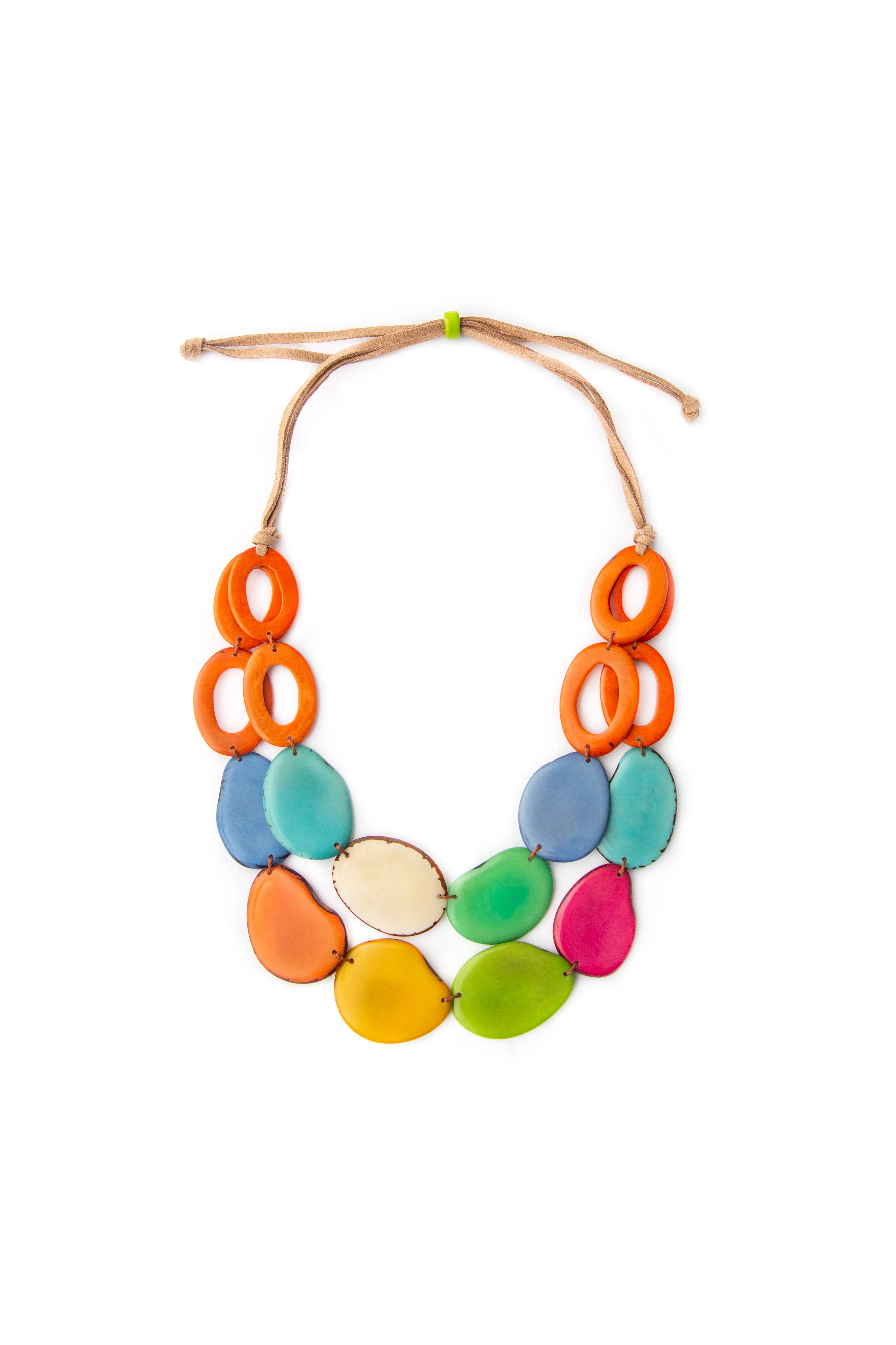 Organic Tagua Jewelry - Wholesale Bib Necklace - Africa Necklace0