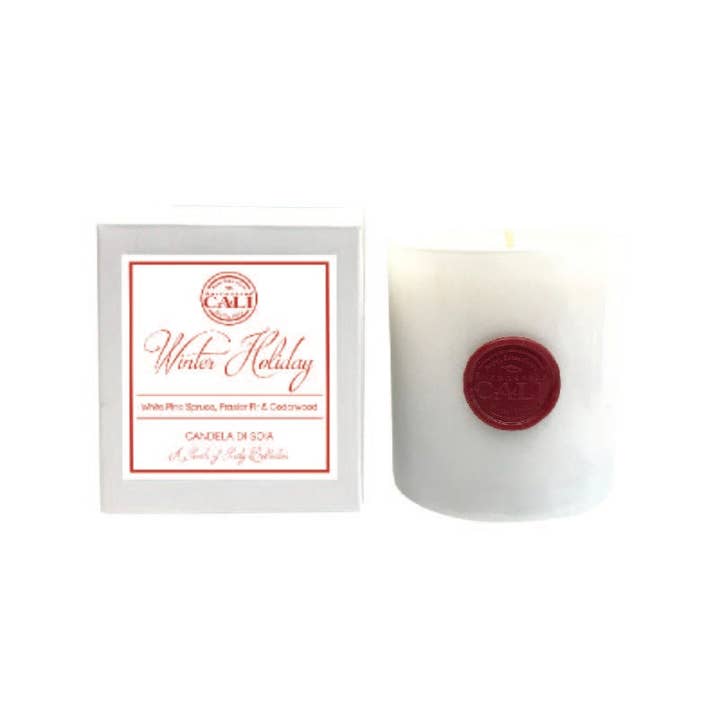 La Villa - Vacaciones de Invierno - Pino Blanco, Abeto y Madera de Cedro Vela de Soja de 9 oz para venta al por mayor de Scents of Sicily