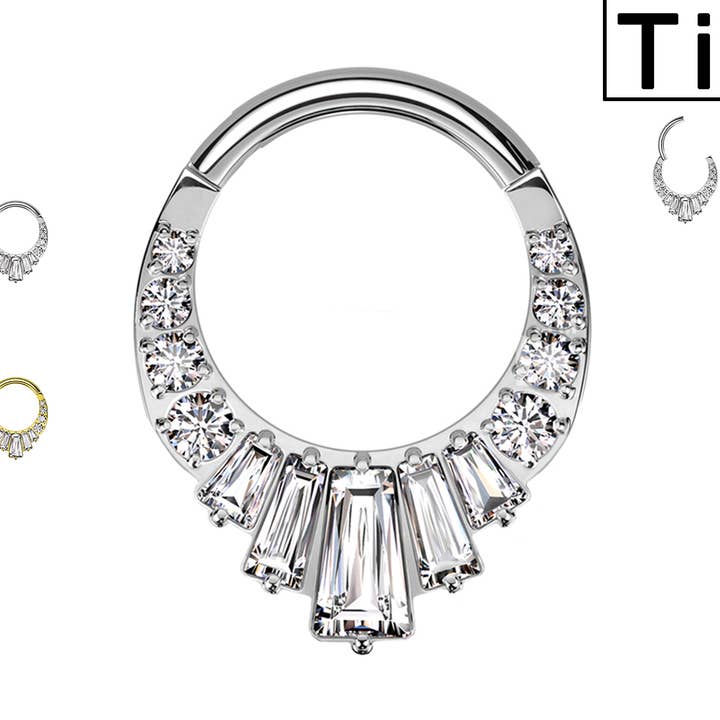 Titanium Clicker Circle med PWY-104-kristaller för wholesale av Awaken