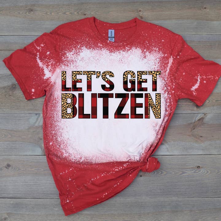 Lets Get Blitzen Weihnachts-T-Shirt für den Großhandel von Londas Trendy Tees