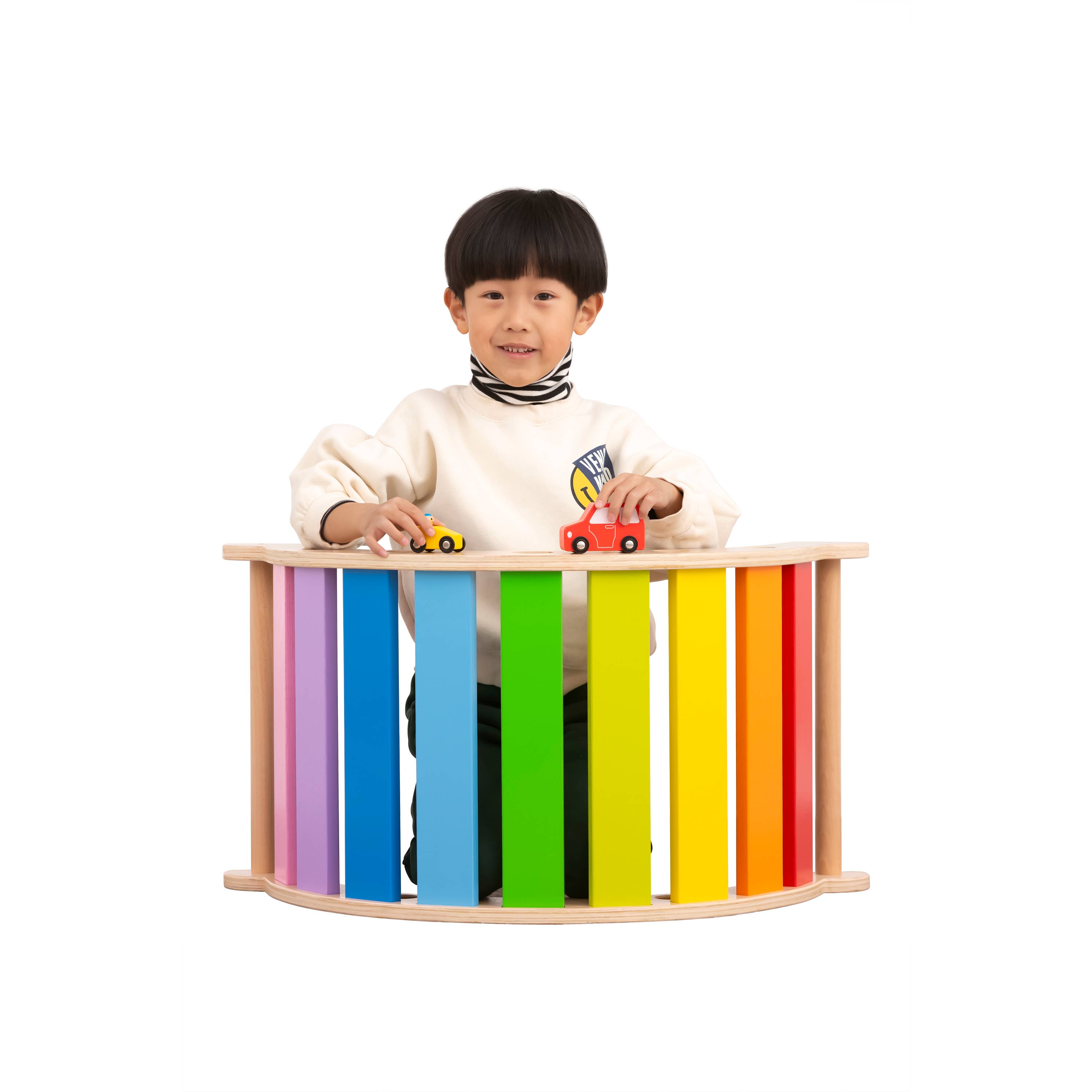 Trade Toys Limited – Brinquedo de madeira - Crianças por atacado – Viga Rainbow Rocker2