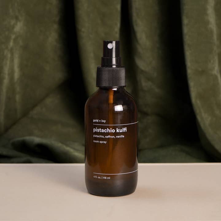 pistachio kulfi room + linen spray for wholesale by gold + ivy