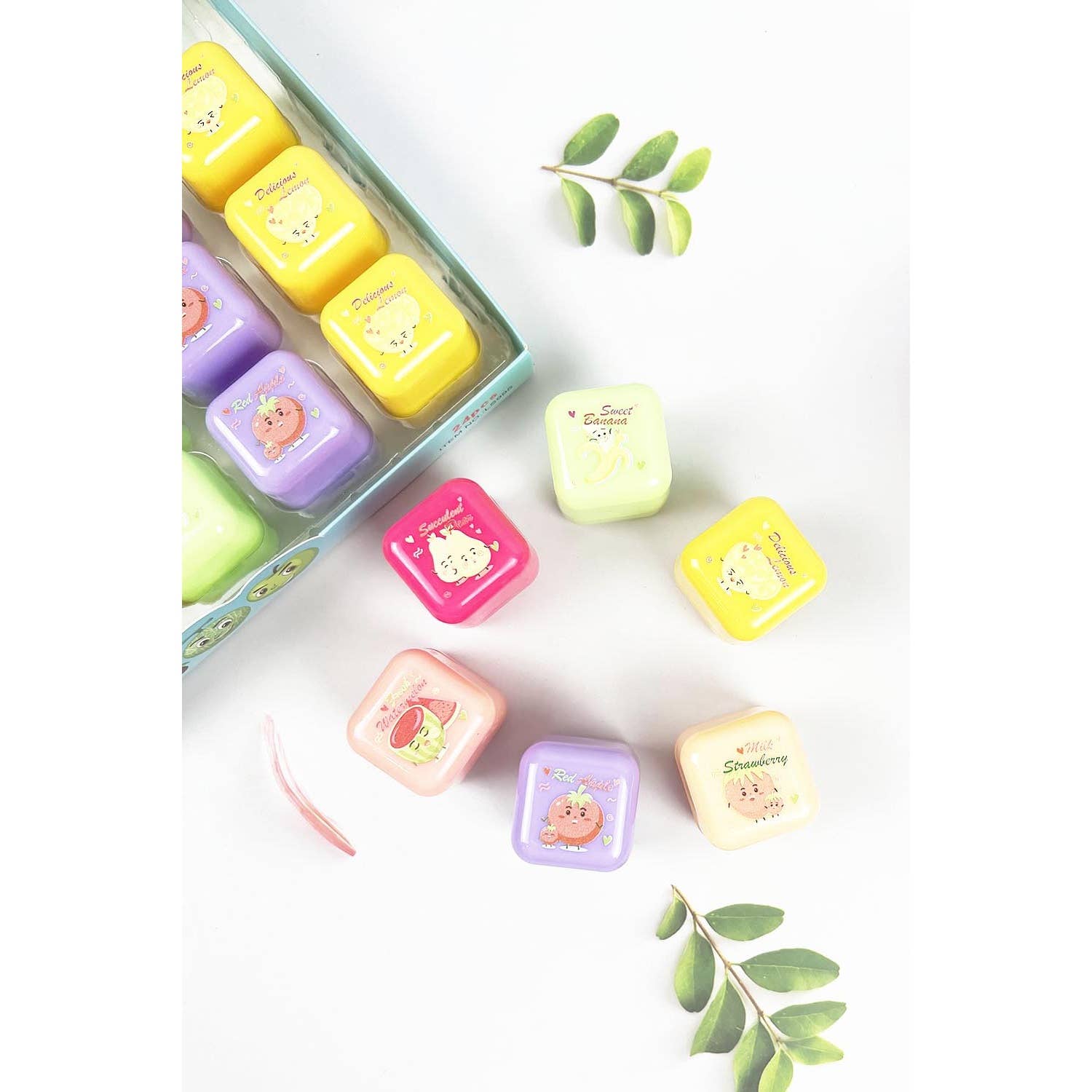 ASSORTED 6 KIND OF FRUITS MAGIC LIP BALM for wholesale on Faire0