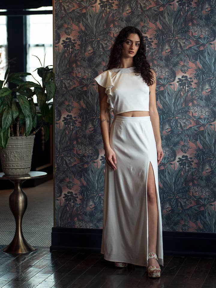 Parrti - Wholesale Top & Skirt Set - Women's - Whitney Two-Piece Slit Skirt Set