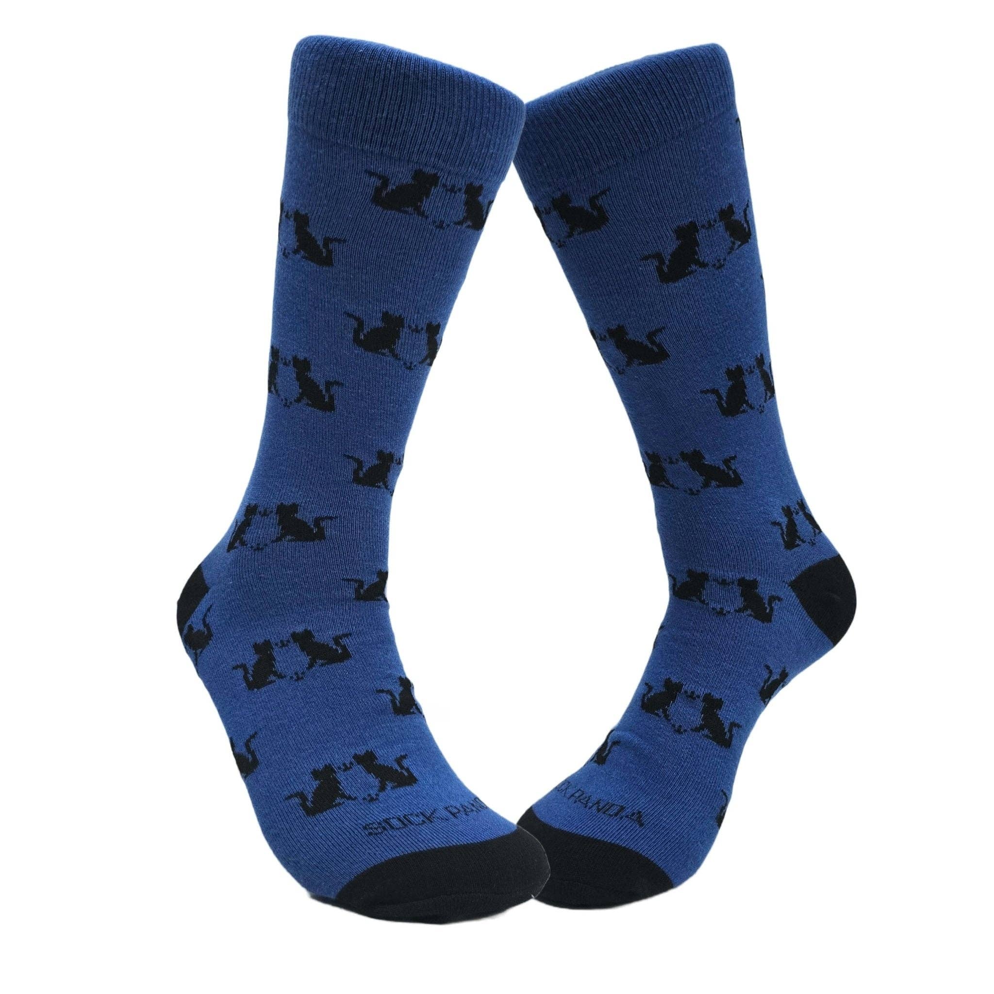 Sock Panda - Wholesale Socks - Unisex - Cat Silhouette Pattern Socks from the Sock Panda (Adult Large - Men's Shoe Sizes 8-12)4