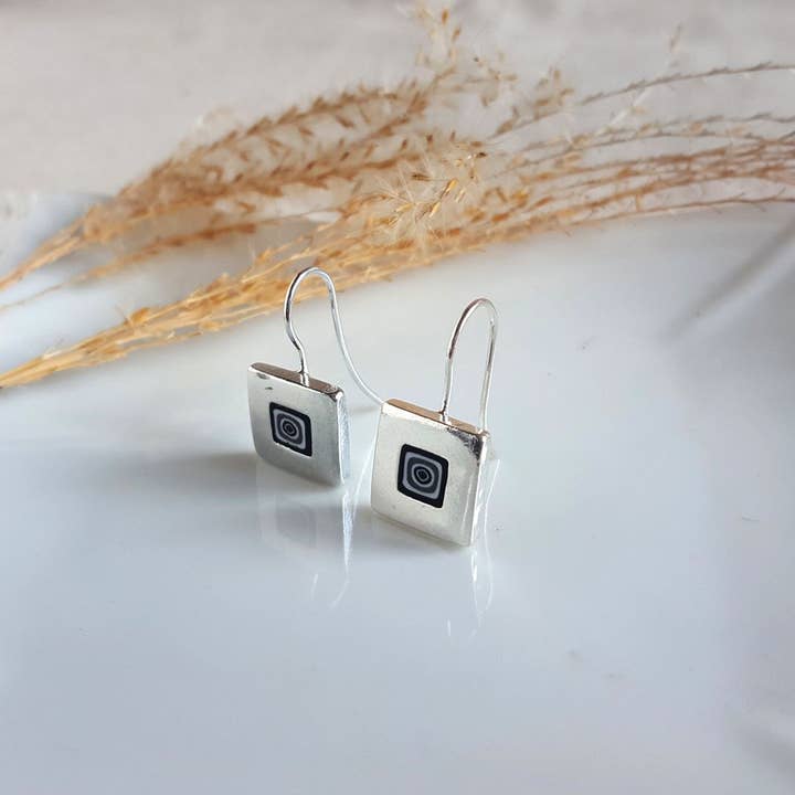 PASTACUITA – Engroshandel Hængeøreringe og creoløreringe – „Millefiori“ firkantede krog øreringe. klassisk og grundlæggende5