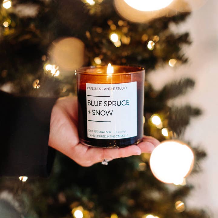 Catskills Candle Studio - Wholesale Jar/Filled Candle - Blue Spruce + Snow1