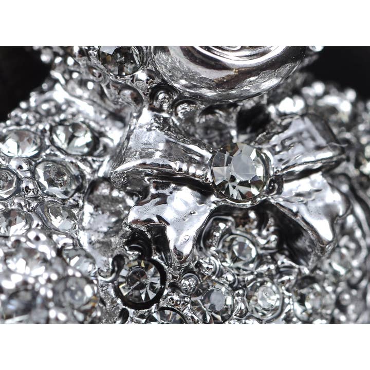 AK Brand - Wholesale Brooch - Valentine Silver Teddy Bear Stuffed Animal Lapel Brooch Pin3