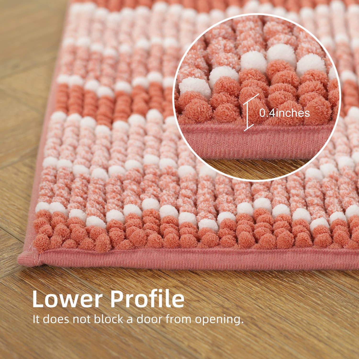 Kasentex – Tapete de banho por atacado – Tapete de Banheiro Macio de Chenille com Design Geométrico Antiderrapante9