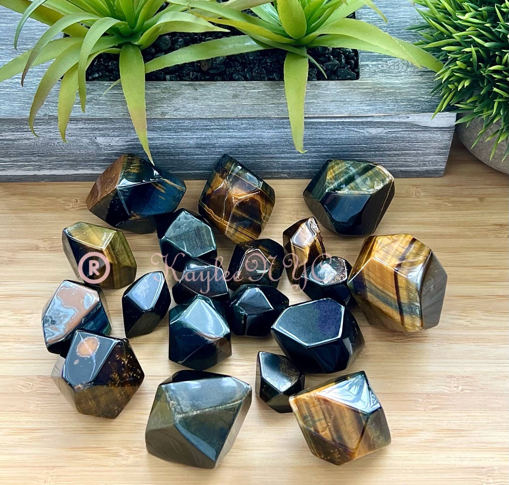 KayleeNYC - Wholesale Spiritual Stone/Crystal - Natural Tiger Eye Crystal, Polished Freeform for Healing3