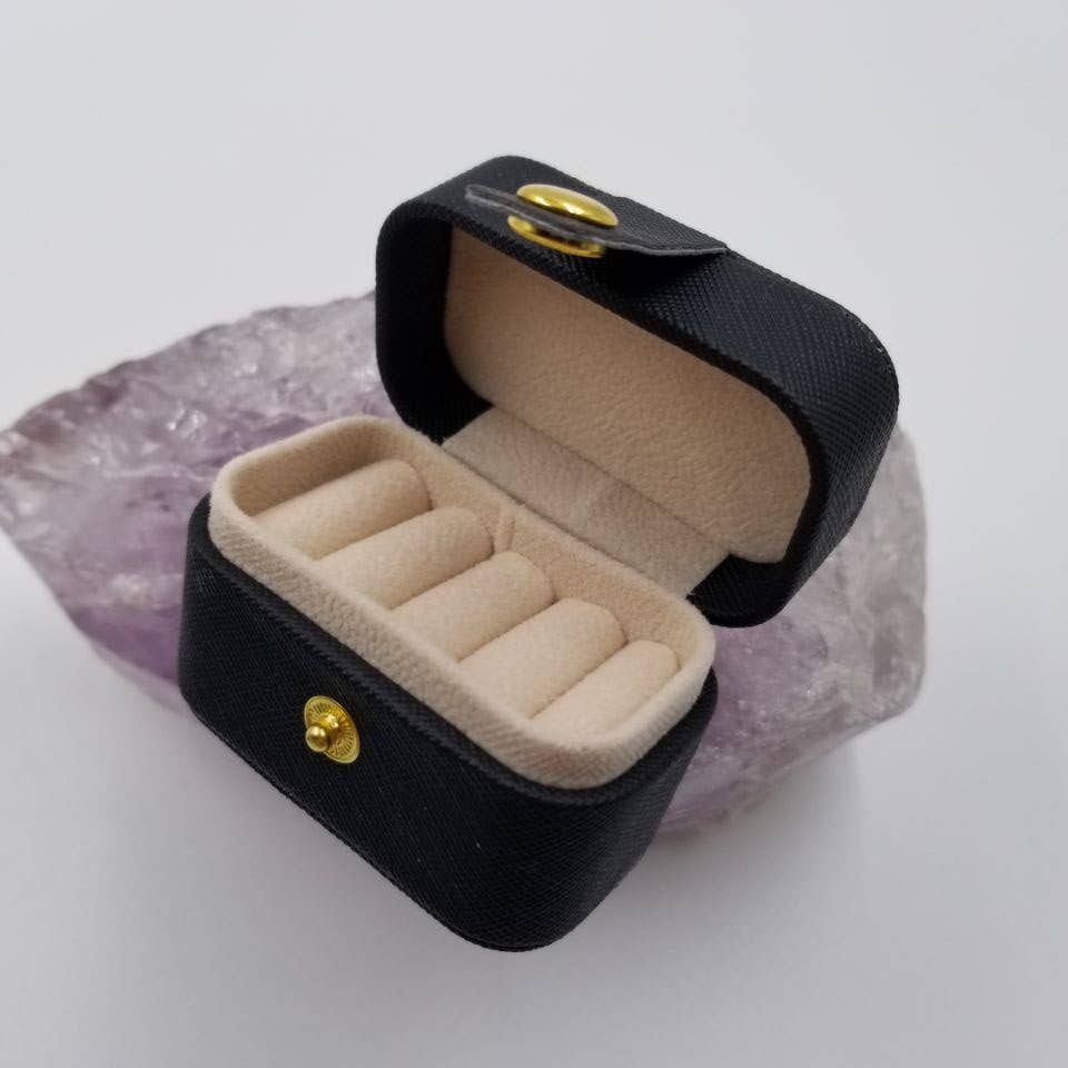 magnolia jewelry - Wholesale Jewelry Box/Organizer - Mini Leather Ring Earrings Jewelry Storage Gift Box1