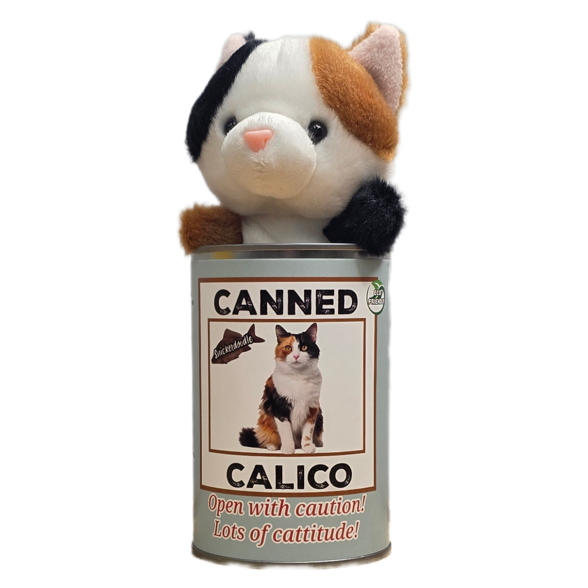 Canned Gifts - Wholesale Stuffed/Plush Toy - Kids & Baby - Canned Calico Cat | Stuffed Animal Cat Plush w/Jokes5