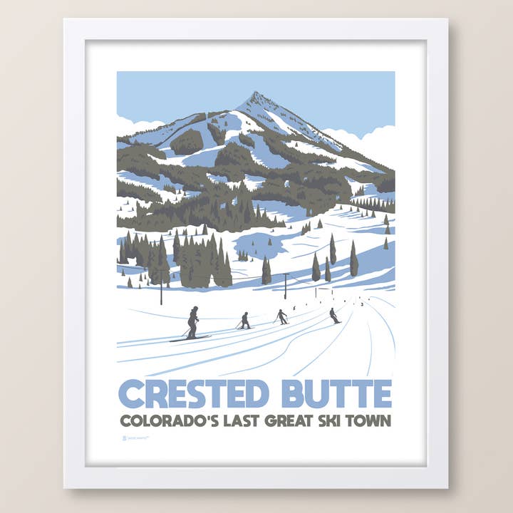 Crested Butte Ski Town Colorado Print for wholesale by Bozz Prints