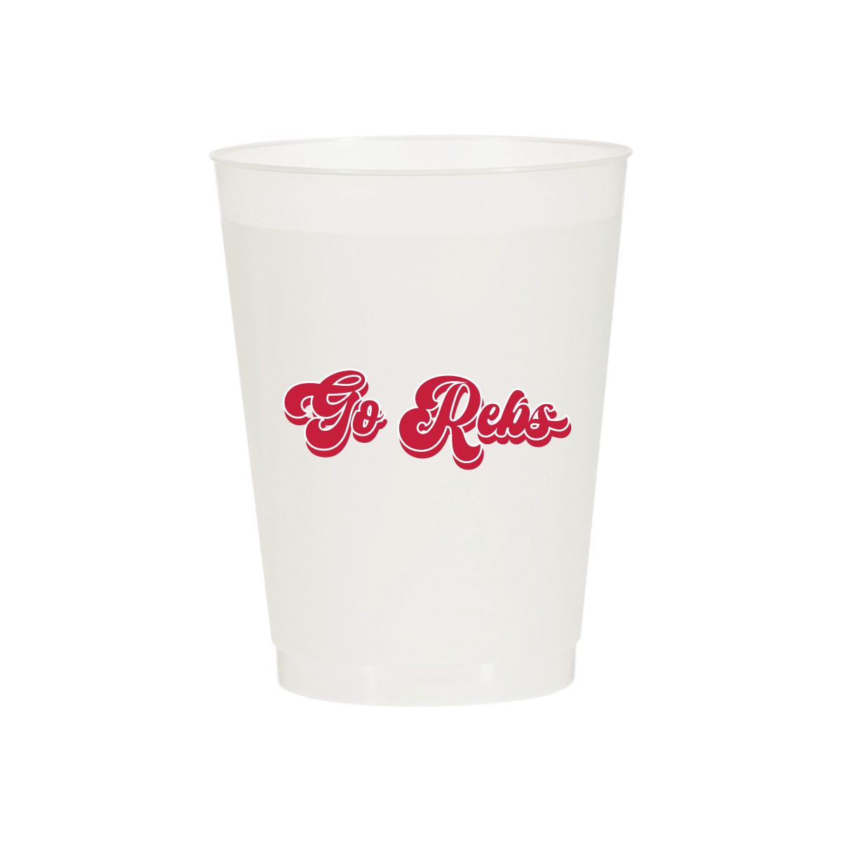 MADdesign - Wholesale Disposable Cup - Go Rebs Retro Script Cups0