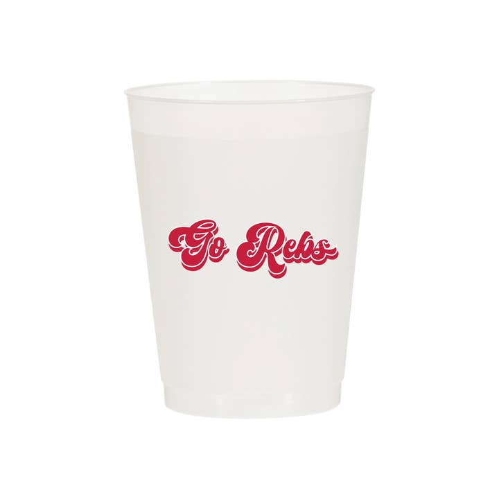 MADdesign - Wholesale Disposable Cup - Go Rebs Retro Script Cups