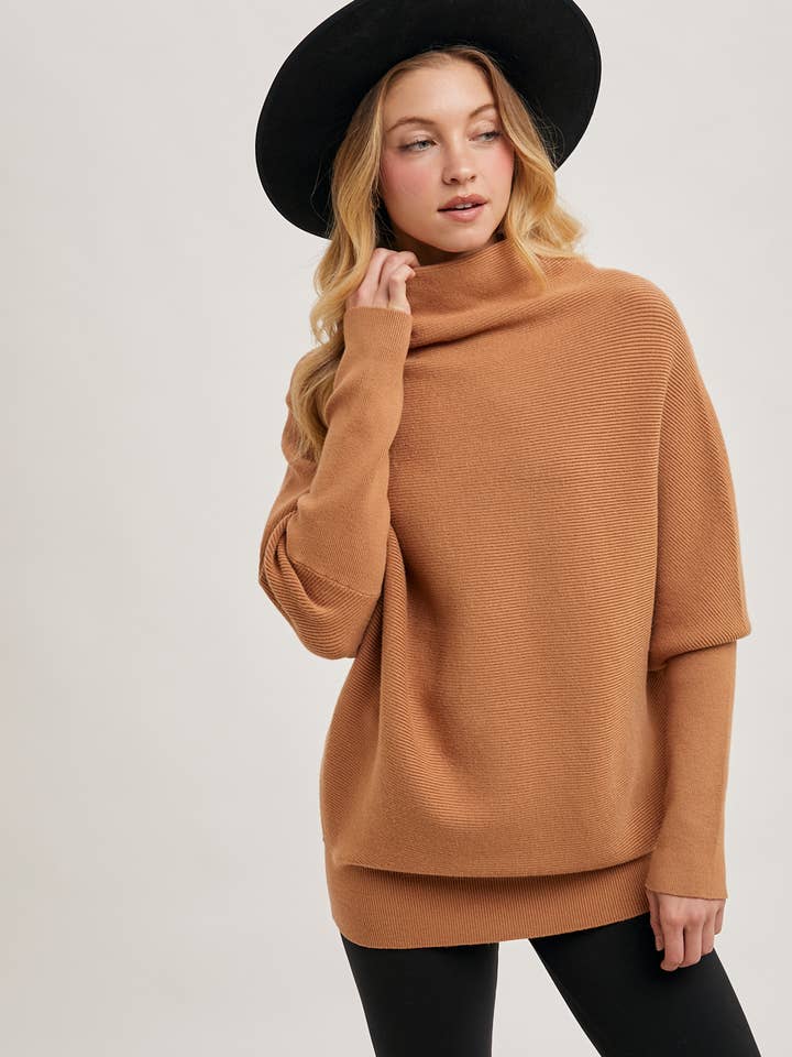 Bluivy - Wholesale Knit Sweater - Women's - SLOUCH NECK DOLMAN SLEEVED PULLOVER54