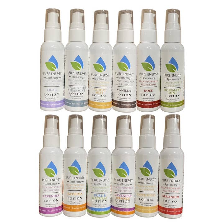 Premium Sampler All-Purpose Lotion Gift Set - 12 Scents for wholesale by Pure Energy Apothecary