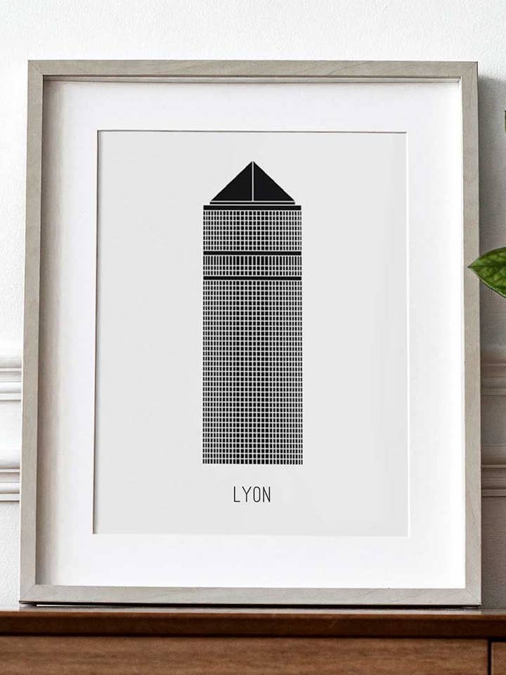 Affiche Tour Crayon - Lyon pour la vente par Zébu