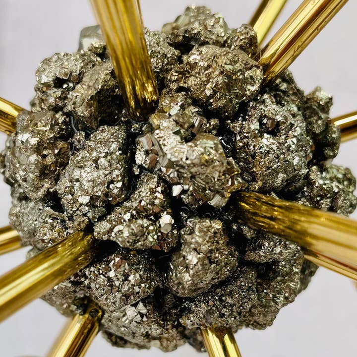 Rock Paradise - Wholesale Spiritual Stone/Crystal - Crystal Selenite and Pyrite Spike Globe4