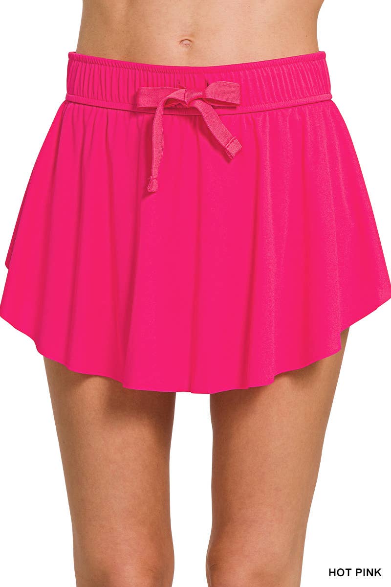 42POPS - Wholesale Athletic Skirt - Women's - ',,....Ruffle Hem Tennis Skirt With Hidden Inner Pockets4