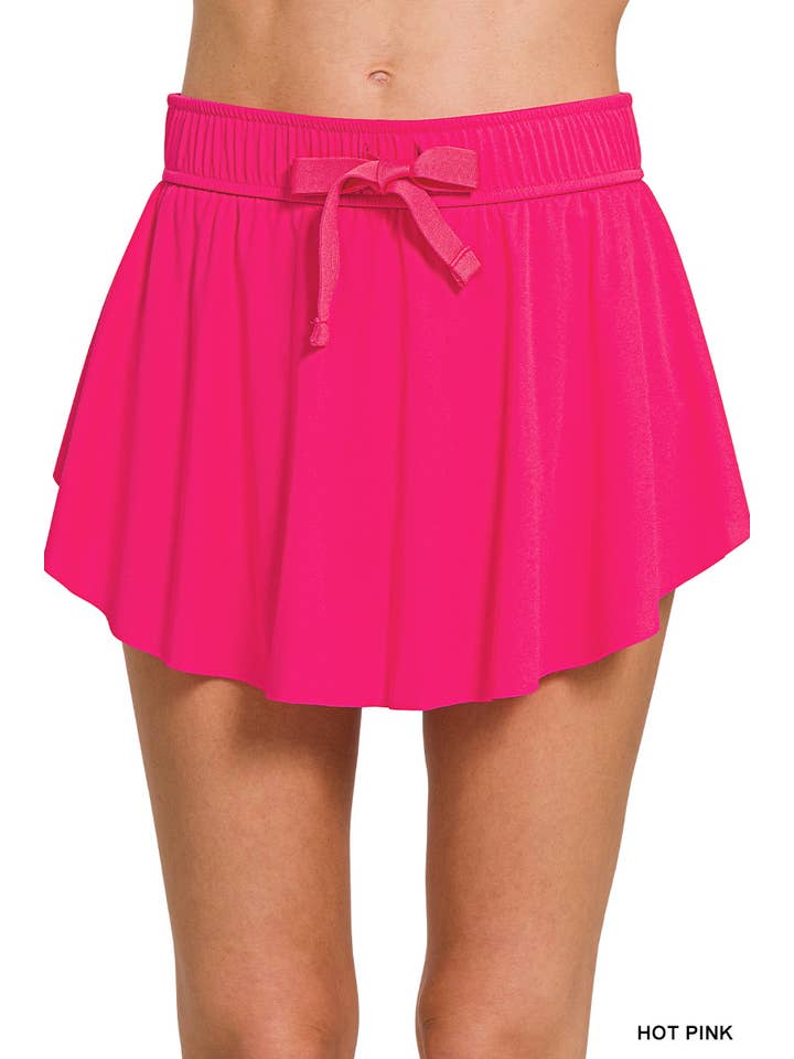 42POPS - Wholesale Athletic Skirt - Women's - ',,....Ruffle Hem Tennis Skirt With Hidden Inner Pockets4