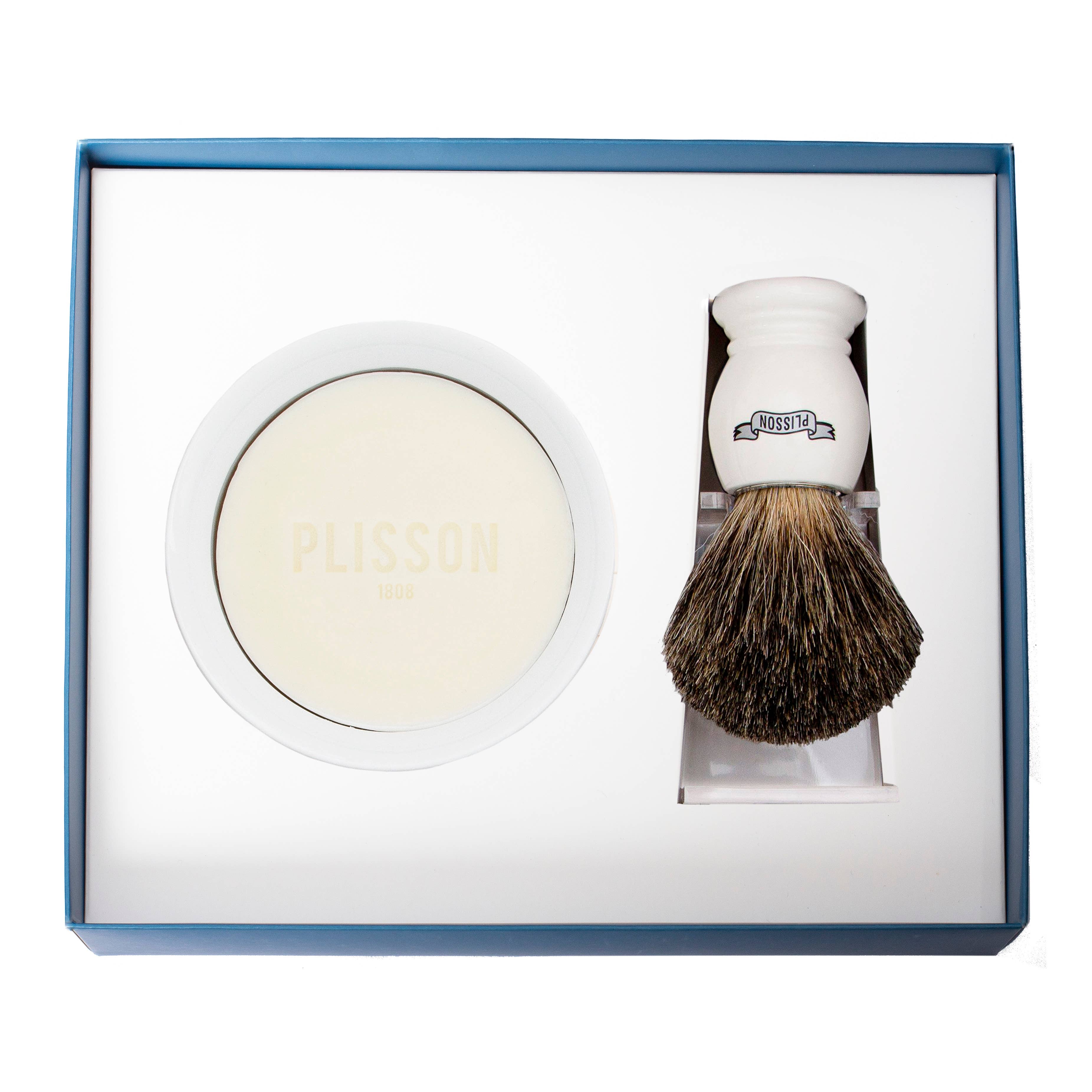 Plisson 1808 - Wholesale Shaving Set/Kit - Men's - Genuine Essential Shaving Brush Initiation Set - 9 colors5