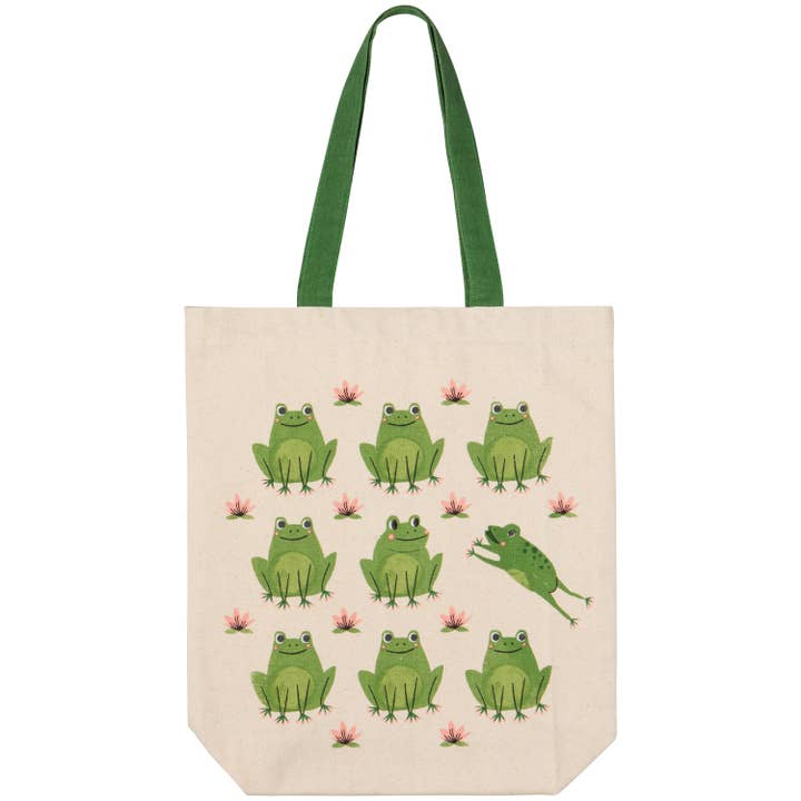 Ribbit Tote Bag for wholesale by Danica Jubilee