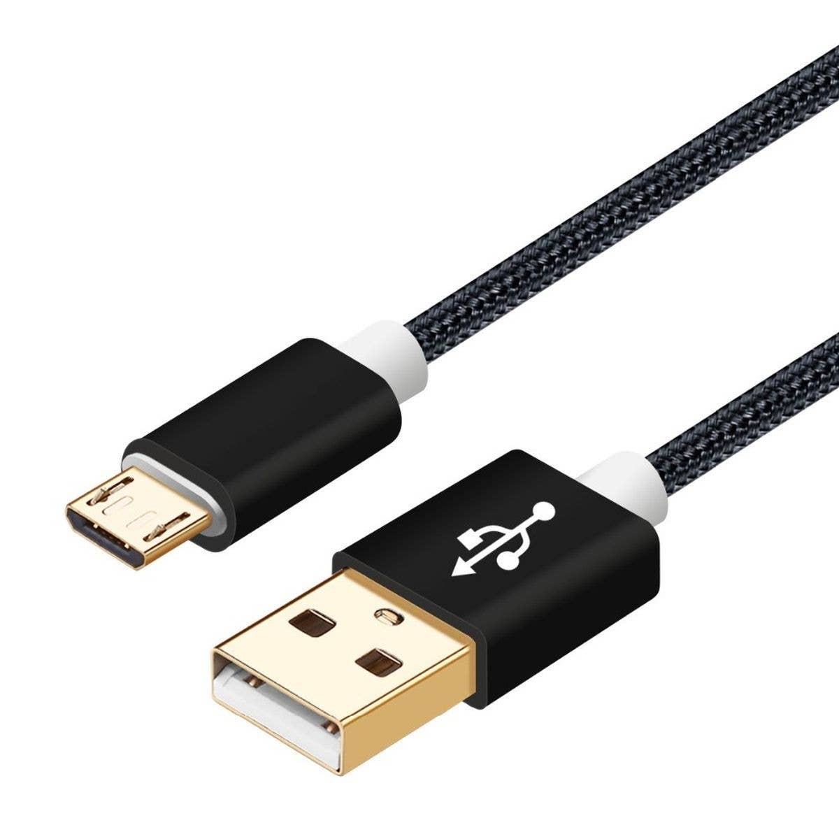 DGN Gadgets - Vente Câble de charge - Câble Micro USB tressé en nylon, charge rapide, 3 et 10 pieds (0,91 m et 3 m) pour Android5