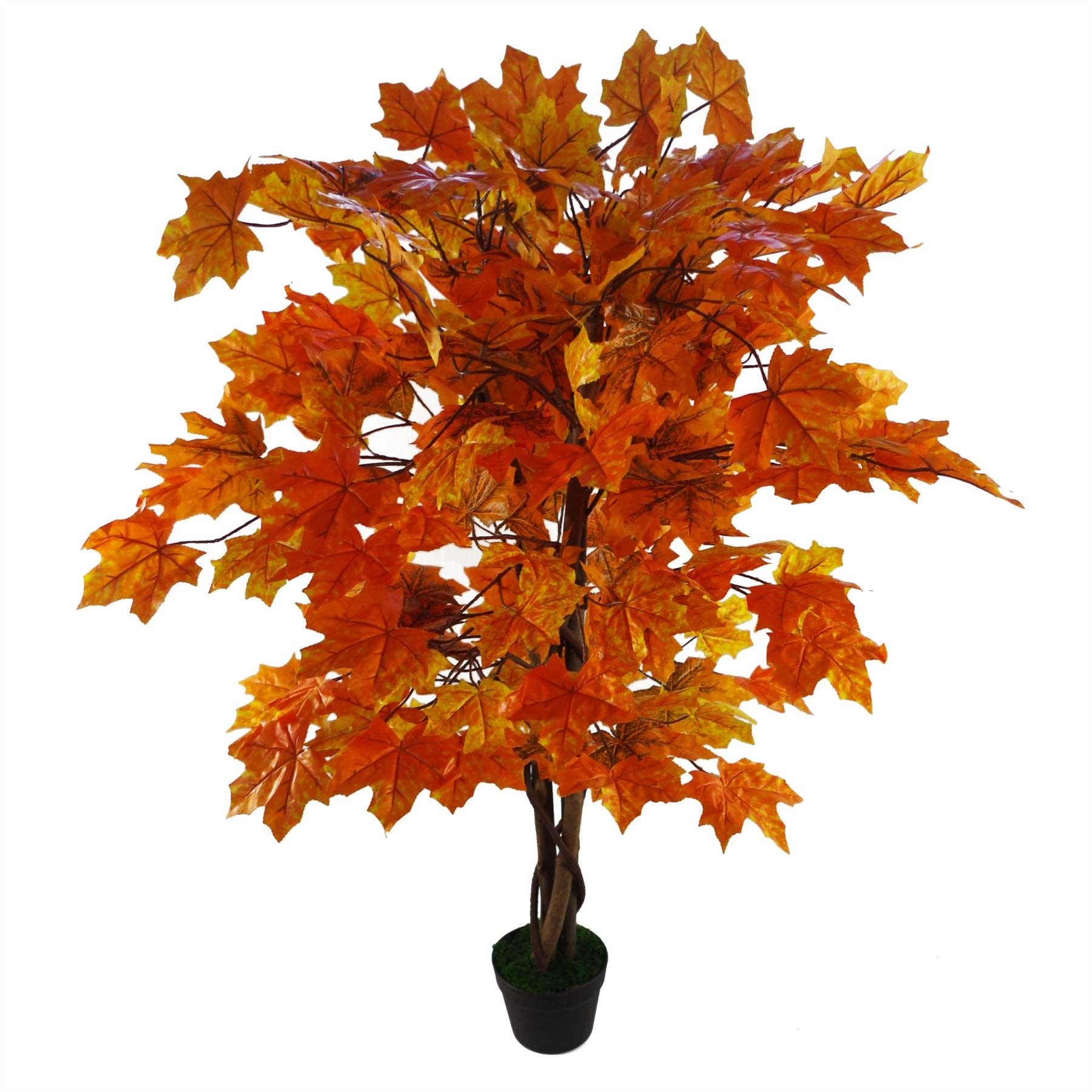 Leaf Design UK LTD - Wholesale Artificial Plant - Artificial Tree Large Orange Maple Autumn 125cm.1