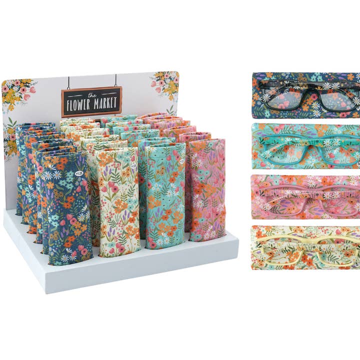 CGB Giftware - Wholesale Eyeglasses - Women's - The Flower Market 4 Assorted Reading Glasses Display