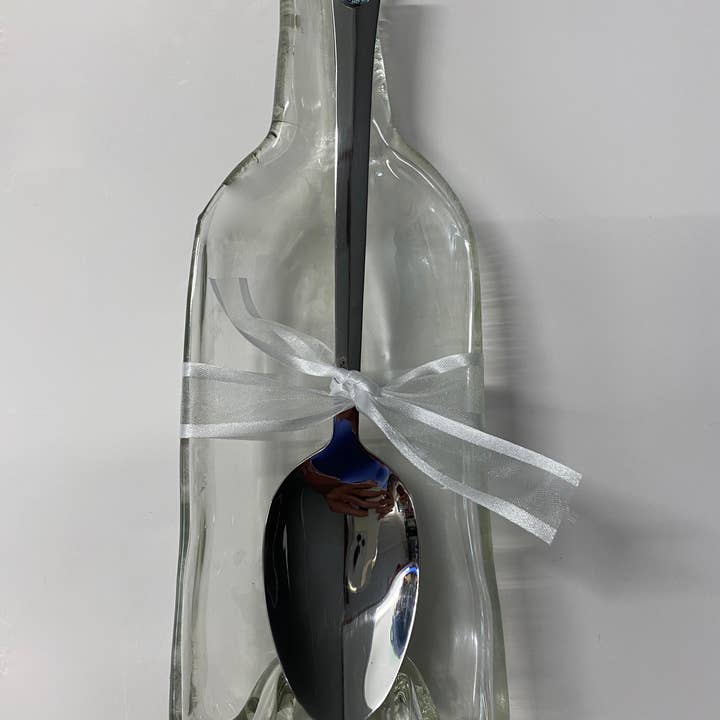Texas UpCycle - Wholesale Decorative Plate/Dish/Bowl - Recycled Wine Bottle Server/Spoon Rest