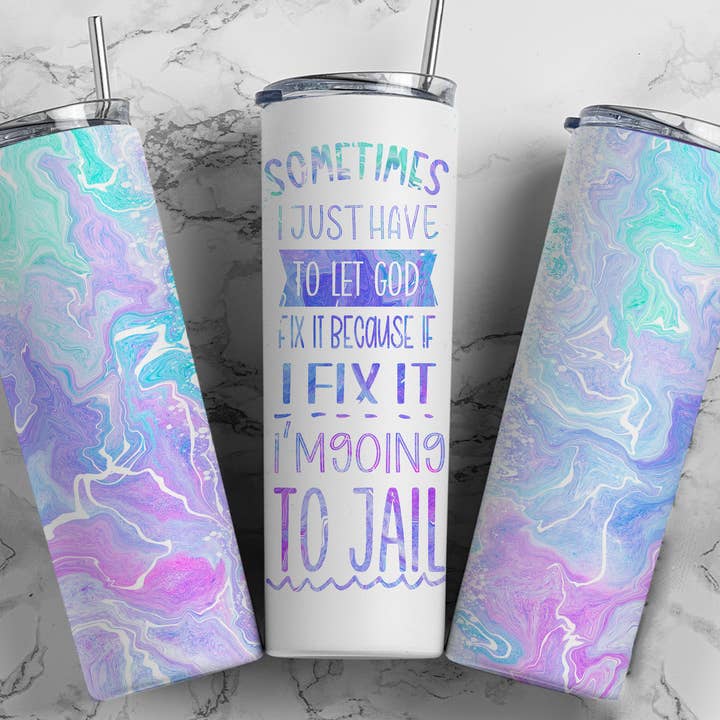 Gobelet Let God Fix It 20 oz, idée cadeau sarcastique et drôle pour la vente par ThePlanningQueen