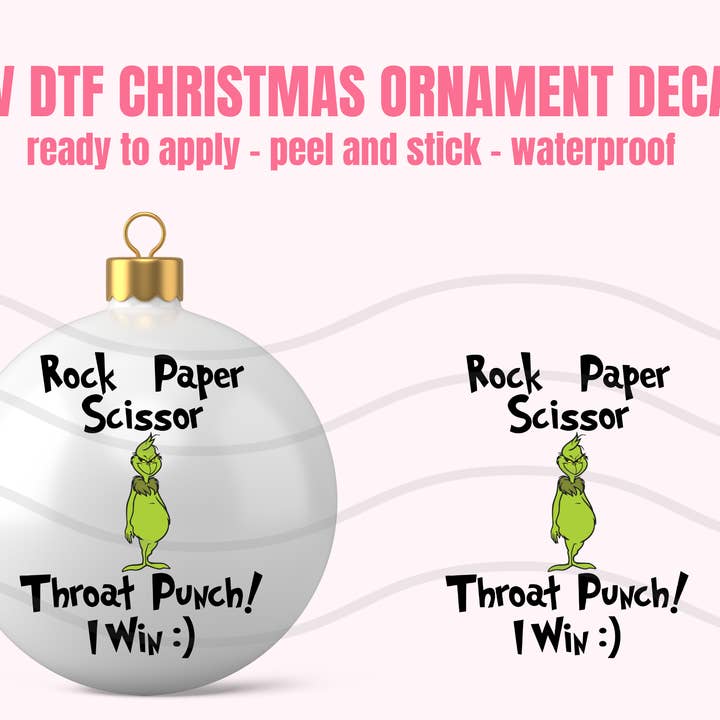 Adornos navideños UV DTF #036 para venta al por mayor de One Stop Cups