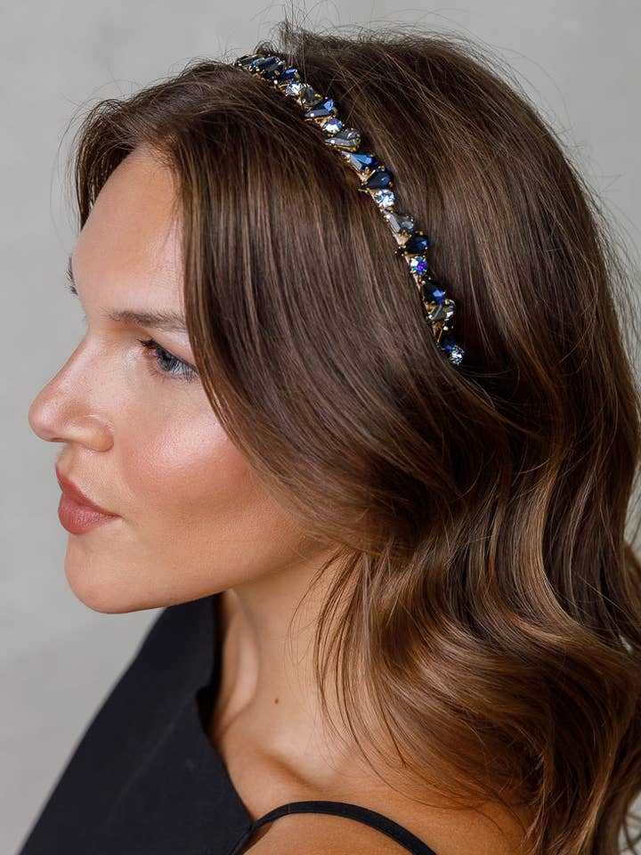 PEERVORMIGE KRISTALLEN LUXE HAARBAND voor wholesale door LIMLIM