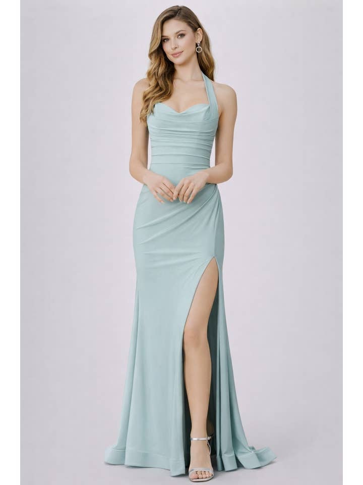 PROM-SWEETHEART NECKLINE THIGH HIGH SLIT for wholesale by FashionShowcase