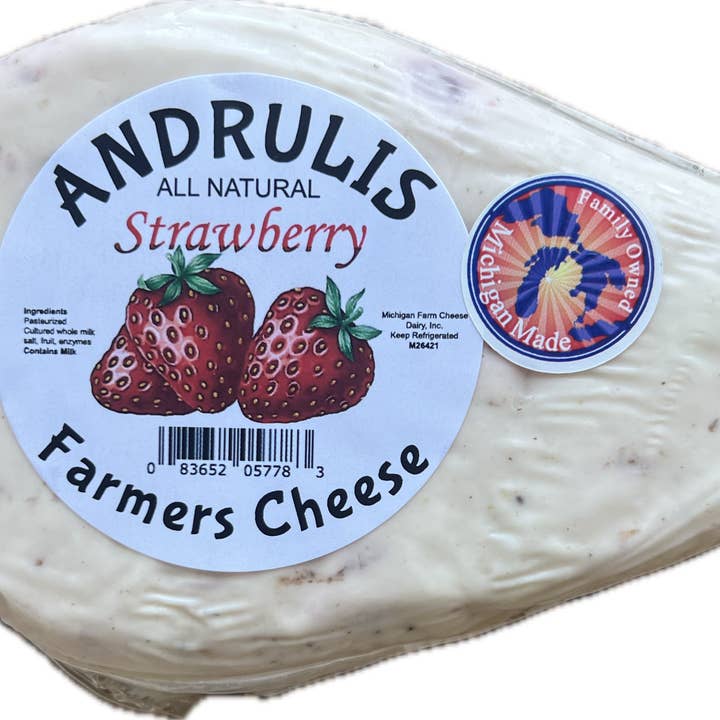 Andrulis - Wholesale Cheese - Andrulis Farmers Cheese All-Natural Strawberry1